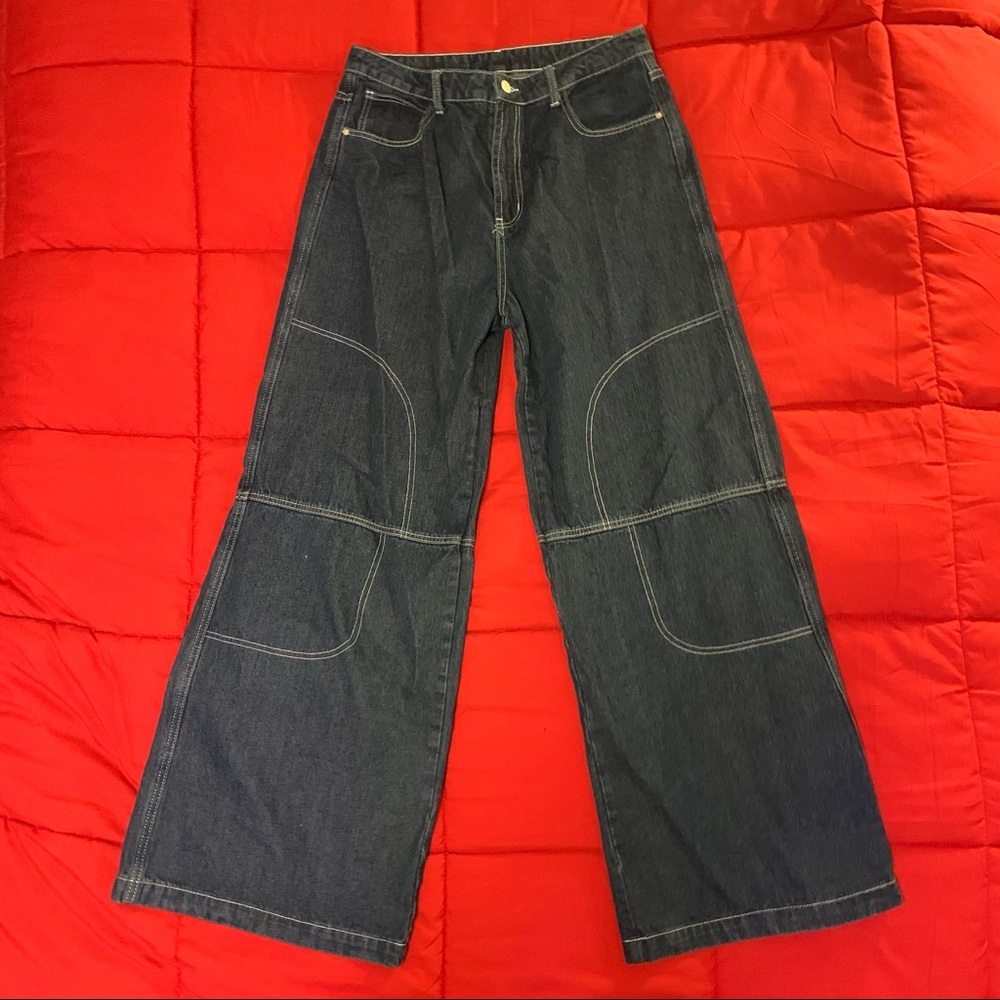 SHEIN dark wash high waisted jeans